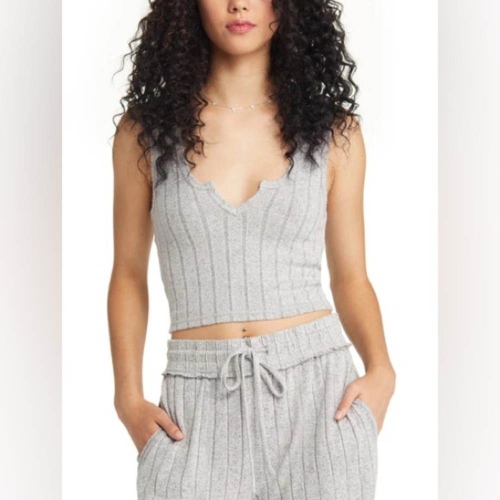BP Gray Ribbed Tank Top NWT